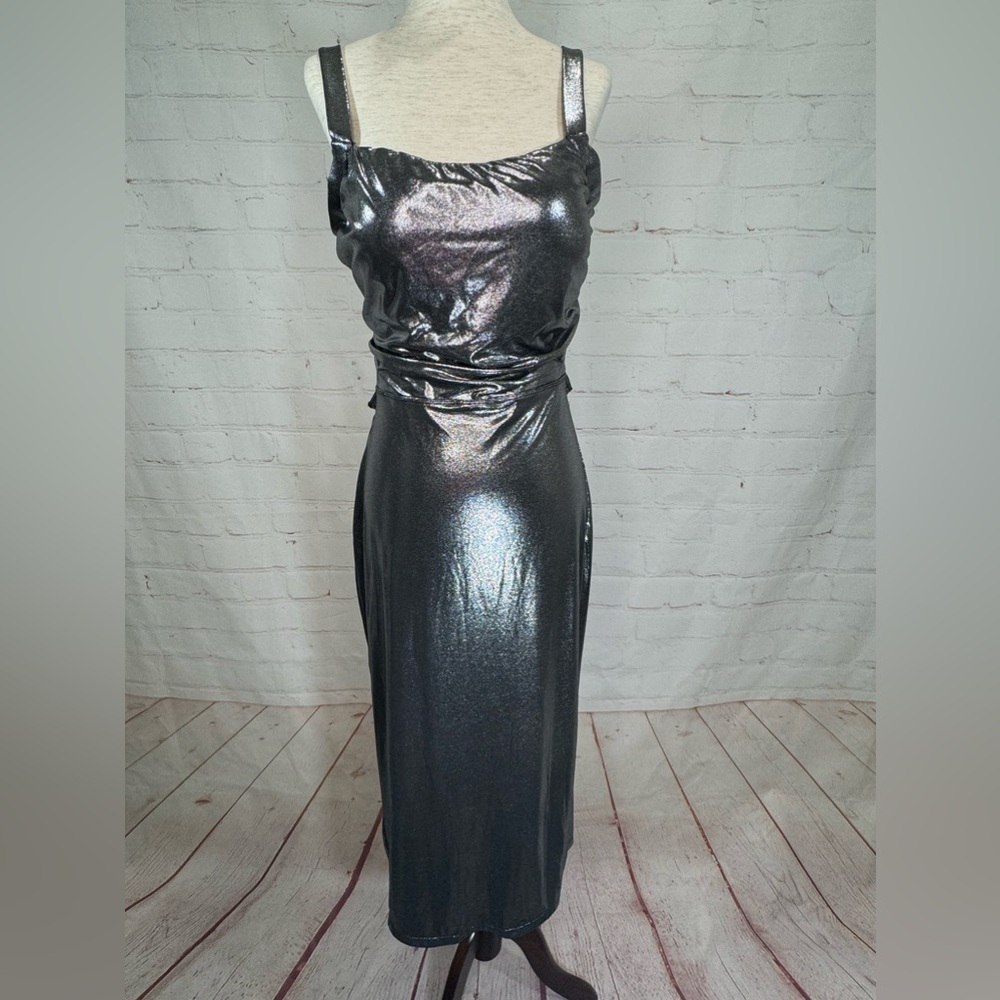 Halara Metallic Open Back Midi dress - size X-Large